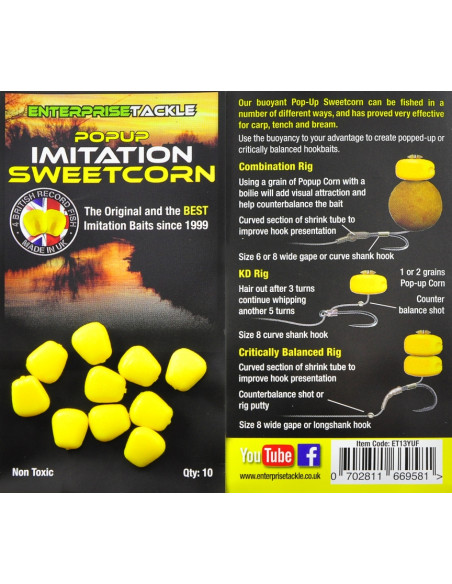 Porumb artificial Enterprise Tackle Pop-Up Sweetcorn, culoare Yellow Porumb artificial Enterprise Tackle Pop-Up Sweetcorn, culoare Yellow