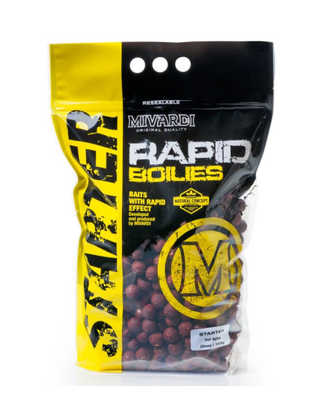 Boilies Mivardi Starter HOT SPICE , 3.5 kg