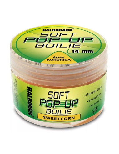 Super Soft Pop Up Boilie Haldorado, 14 mm - Porumb dulce
