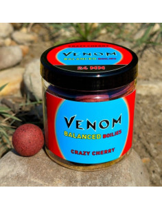 Feedermania Venom Balanced Boilies Crazy Cherry, 24 mm