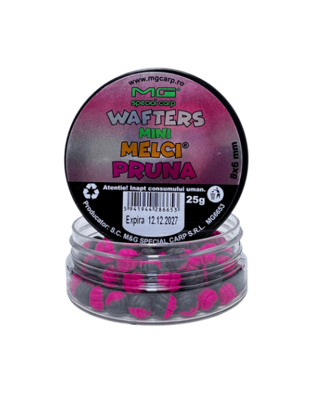 Wafters MG Carp Mini Melci Pruna, 8x6mm, 25g Wafters MG Carp Mini Melci Pruna, 8x6mm, 25g