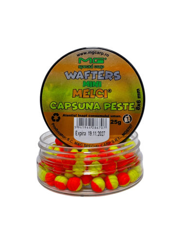 Wafters MG Carp Mini Melci Capsuna&Peste, 8x6mm, 25g
