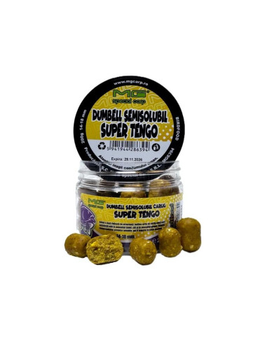 Boilies De Carlig Dumbell Semisolubil MG Carp Super Tengo, 14-18mm, 200g