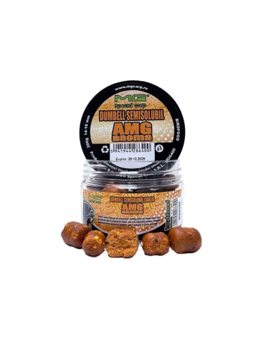 Boilies De Carlig Dumbell Semisolubil MG Carp AMG aRoma, 14-18mm, 200g