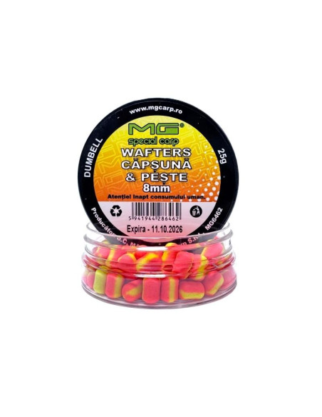 Wafters Dumbell MG Carp Capsuna Peste, 8mm, 25g Wafters Dumbell MG Carp Capsuna Peste, 8mm, 25g