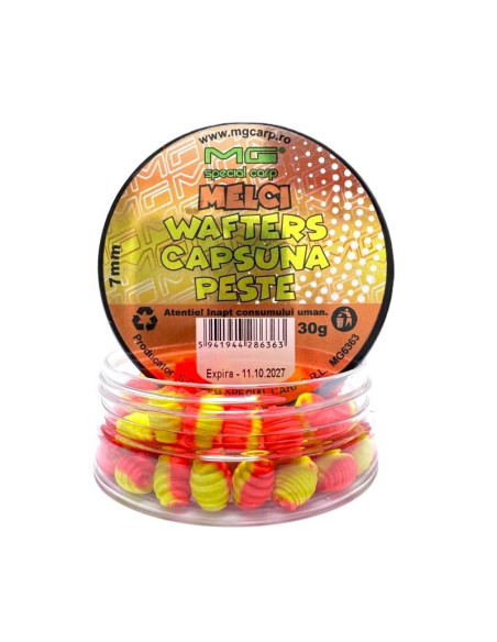 Wafters Melci MG Carp Capsuna Peste, 10x7mm, 30g Wafters Melci MG Carp Capsuna Peste, 10x7mm, 30g