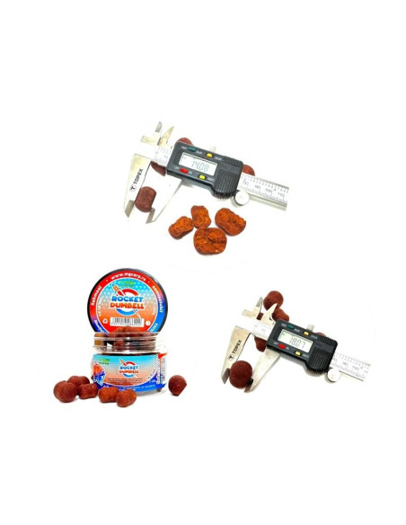 Boilies De Carlig MG Carp Rocket Dumbell Semisolubil, 14-18mm, 200g