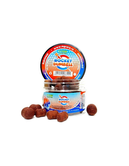Boilies De Carlig MG Carp Rocket Dumbell Semisolubil, 14-18mm, 200g