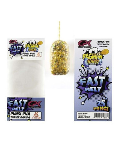 Pungi PVA CPK Bagman Bags Fast Melt, 60x130mm, 25buc/plic
