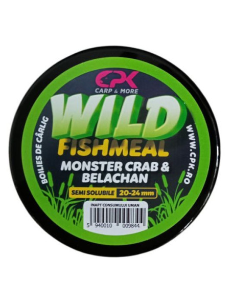 Boilies Semisolubil CPK Wild Fishmeal, Monster Crab-Belachan, 20-24mm, 170g Boilies Semisolubil CPK Wild Fishmeal, Monster Crab-Belachan, 20-24mm, 170g