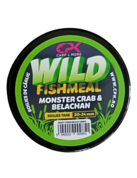 Boilies Tare CPK Wild Fishmeal, Monster Crab-Belachan, 20-24mm, 170g Boilies Tare CPK Wild Fishmeal, Monster Crab-Belachan, 20-24mm, 170g