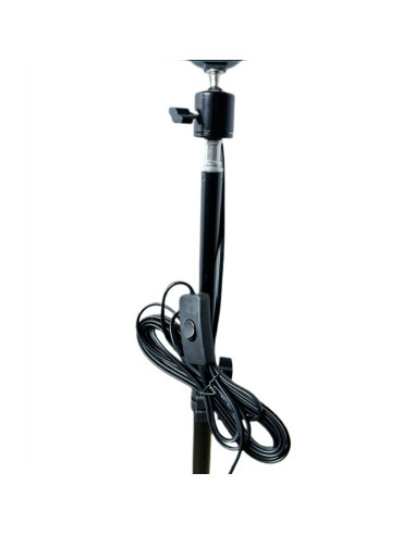 Lampa Camping Pescuit, 100w, 12v, Led COB, Reglabila Cu Suport (Trepied), Intrerupator, Lungime Fir 5m