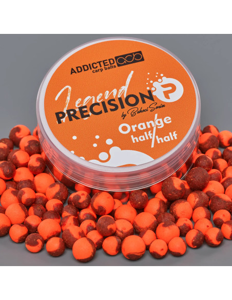 Boilies Precision Legend orange half & half 8/10 mm Boilies Precision Legend orange half & half 8/10 mm