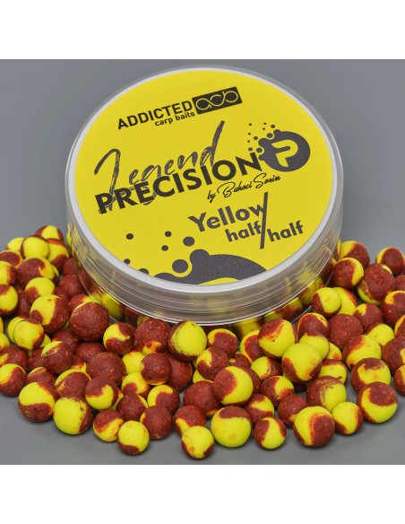Boilies Precision Legend yellow half & half 8/10 mm Boilies Precision Legend yellow half & half 8/10 mm