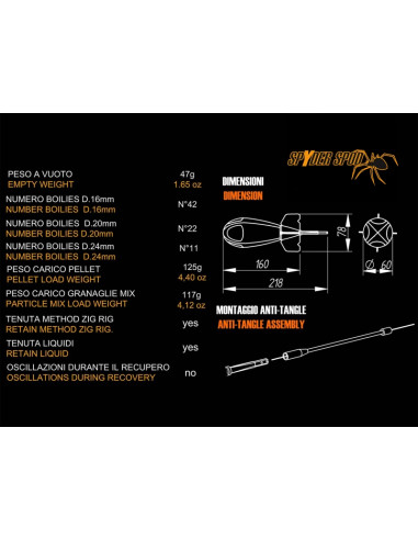 Racheta Advance Fishing Spider Spod Medium Night Glow