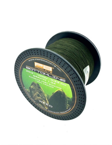 Fir Textil PB Products Bottom Line Weed 0.23mm, 25lbs, 1000 m