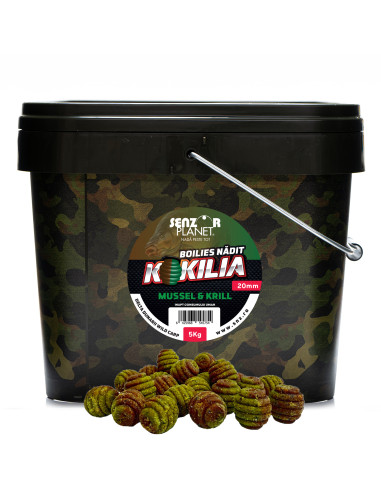 Boilies Senzor Kokilia Mussel & Krill, 20mm, 5kg