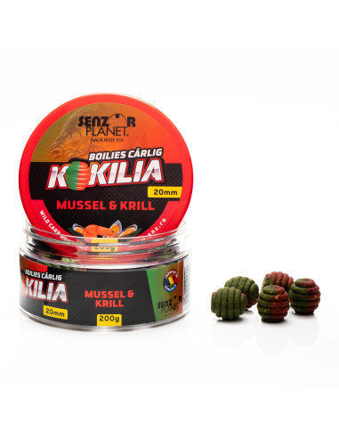 Boilies Senzor Kokilia Mussel Krill, 20mm, 200g
