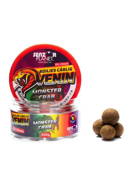 Boilies Senzor Venin Monster Crab, 20-24mm, 200g Boilies Senzor Venin Monster Crab, 20-24mm, 200g