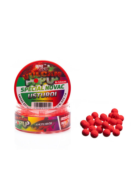 Boilies Senzor Pop-up Vulcan Fumigena Novac, Usturoi, 8-10mm, 30g