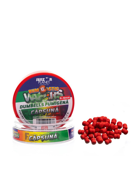 Wafters Senzor Bumbastic Dumbells Fumigena, Capsuna, 6-8mm, 25g Wafters Senzor Bumbastic Dumbells Fumigena, Capsuna, 6-8mm, 25g