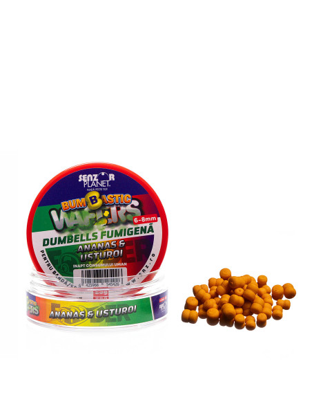 Wafters Senzor Bumbastic Dumbells Fumigena, Ananas Usturoi, 6-8mm, 25g Wafters Senzor Bumbastic Dumbells Fumigena, Ananas Usturoi, 6-8mm, 25g