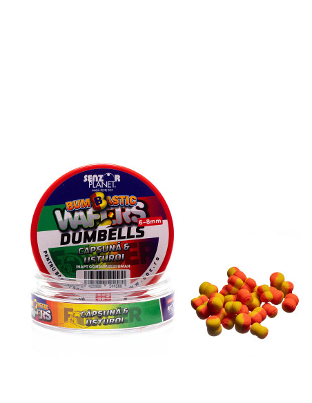 Wafters Senzor Bumbastic Dumbells, Capsuna Usturoi, 6-8mm, 25g Wafters Senzor Bumbastic Dumbells, Capsuna Usturoi, 6-8mm, 25g