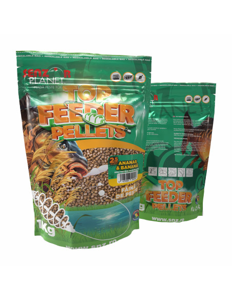 Pelete Senzor Top Feeder Pellets, Ananas-Banana, 2.5mm, 1kg Pelete Senzor Top Feeder Pellets, Ananas-Banana, 2.5mm, 1kg