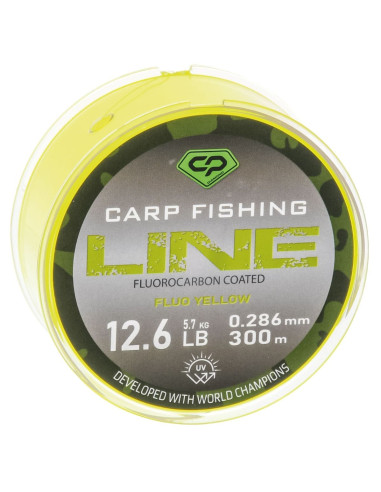 Fir Monofilament Carp Pro Fluorocarbon Coated Fluo Yellow, 300m