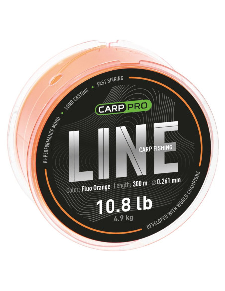 Fir Monofilament Carp Pro Fluorocarbon Coated Fluo Orange, 1000m
