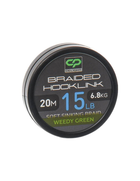 Fir Textil Carp Pro Delight Braided Hooklink Soft Sinking Weedy Green, 20m Fir Textil Carp Pro Delight Braided Hooklink Soft Sinking Weedy Green, 20m