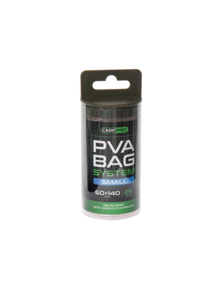 Pungi PVA Carp Pro System 4 Sezoane, 60x140mm, Small, 25 buc/set Pungi PVA Carp Pro System 4 Sezoane, 60x140mm, Small, 25 buc/set