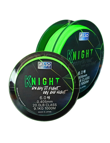 Fir monofilament ASSO Knight, 1200m Fluo Chartreuse Fir monofilament ASSO Knight, 1200m Fluo Chartreuse