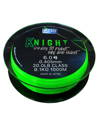 Fir monofilament ASSO Knight, 1200m Fluo Chartreuse