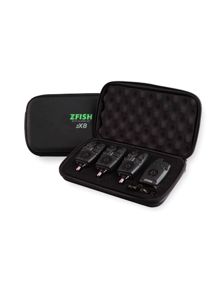 Set 4 avertizori + statie ZFish Bite Alarm Set Zx8 Set 4 avertizori + statie ZFish Bite Alarm Set Zx8