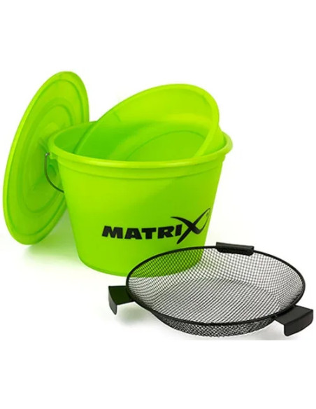 Set Nadire Matrix Fishing Lime Bucket, Galeata 20L + Capac + Lighean + Sita
