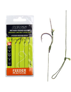 Carlige Method Cu Spin Nevis Feeder Round, 5buc/pac.