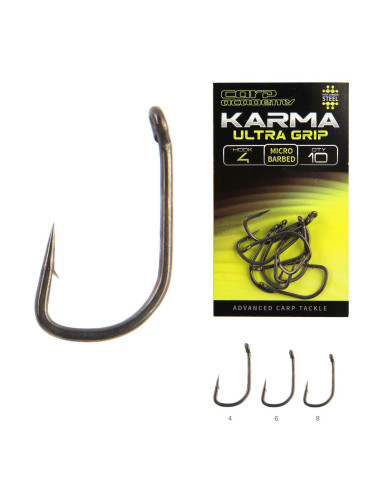 Carlige Carp Academy Karma Ultra Grip, 10buc/pac