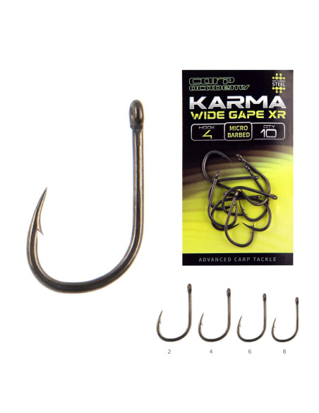 Carlige Carp Academy Karma Wide Gape XR, 10buc/pac