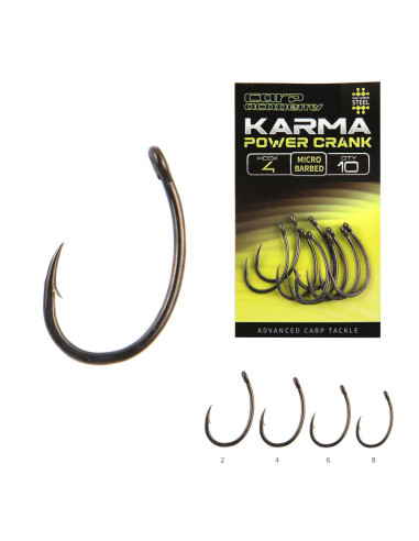 Carlige Carp Academy Karma Power Crank, 10buc/pac