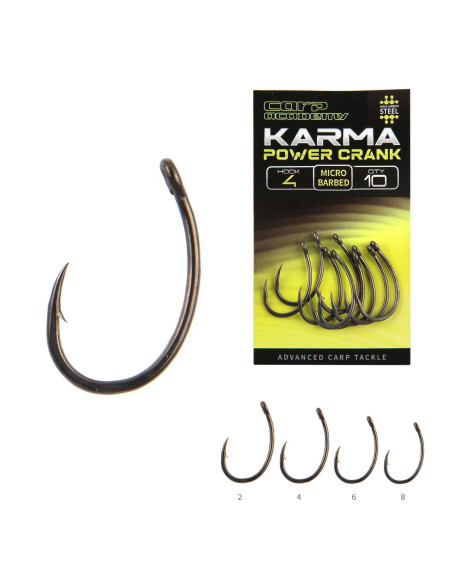 Carlige Carp Academy Karma Power Crank, 10buc/pac Carlige Carp Academy Karma Power Crank, 10buc/pac