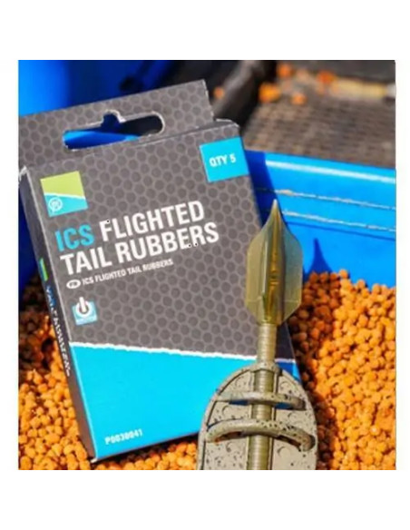 Conuri Preston ICS Flighted Tail Rubbers, 5 buc/plic Conuri Preston ICS Flighted Tail Rubbers, 5 buc/plic