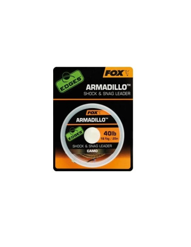 Fir Textil Fox Edges Armadillo Shock and Snag Leader, Camo, 20m