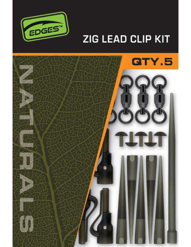 Kit Montura Zig Rig Fox Edges Naturals Zig Lead Clip Kit