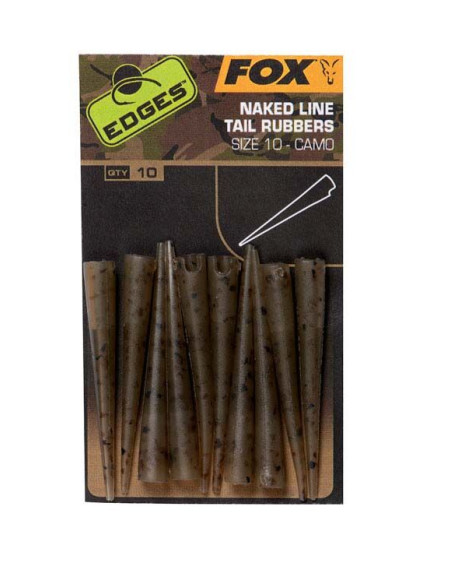 Conuri Antitangle Fox Naked Line Tail Rubbers Camo, Nr.10, 10buc/plic Conuri Antitangle Fox Naked Line Tail Rubbers Camo, Nr.10, 10buc/plic