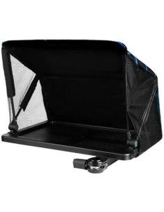 Tava Laterala Cu Paravan Cuzo Quantum, Black & Blue, 61x40x7cm 2