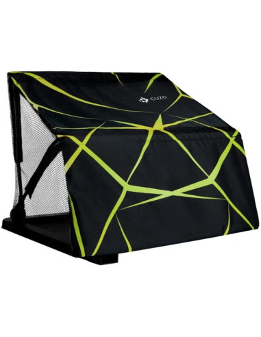 Tava Laterala Cu Paravan Cuzo Quantum, Black & Green, 61x40x7cm