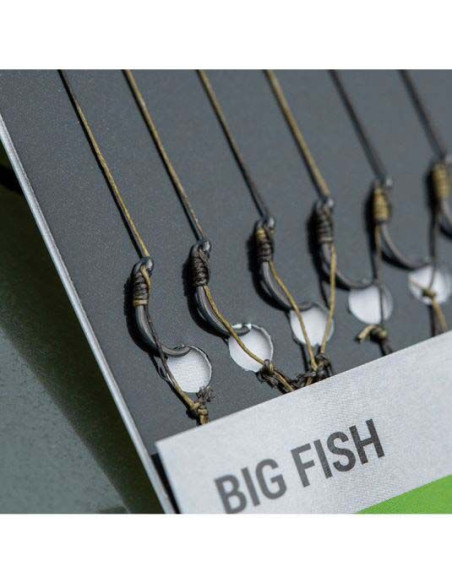 Carlige Korum Big Fish Braided Hair Rigs Barbed, 8buc/plic