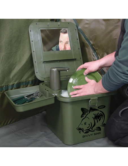 Chiuveta Portabila Ngt Bivvy Sink (Cu Robinet) Chiuveta Portabila Ngt Bivvy Sink (Cu Robinet)