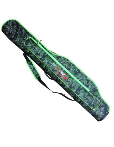 Husa semirigida lansete FL Green Camo, 135cm, 2 compartimente